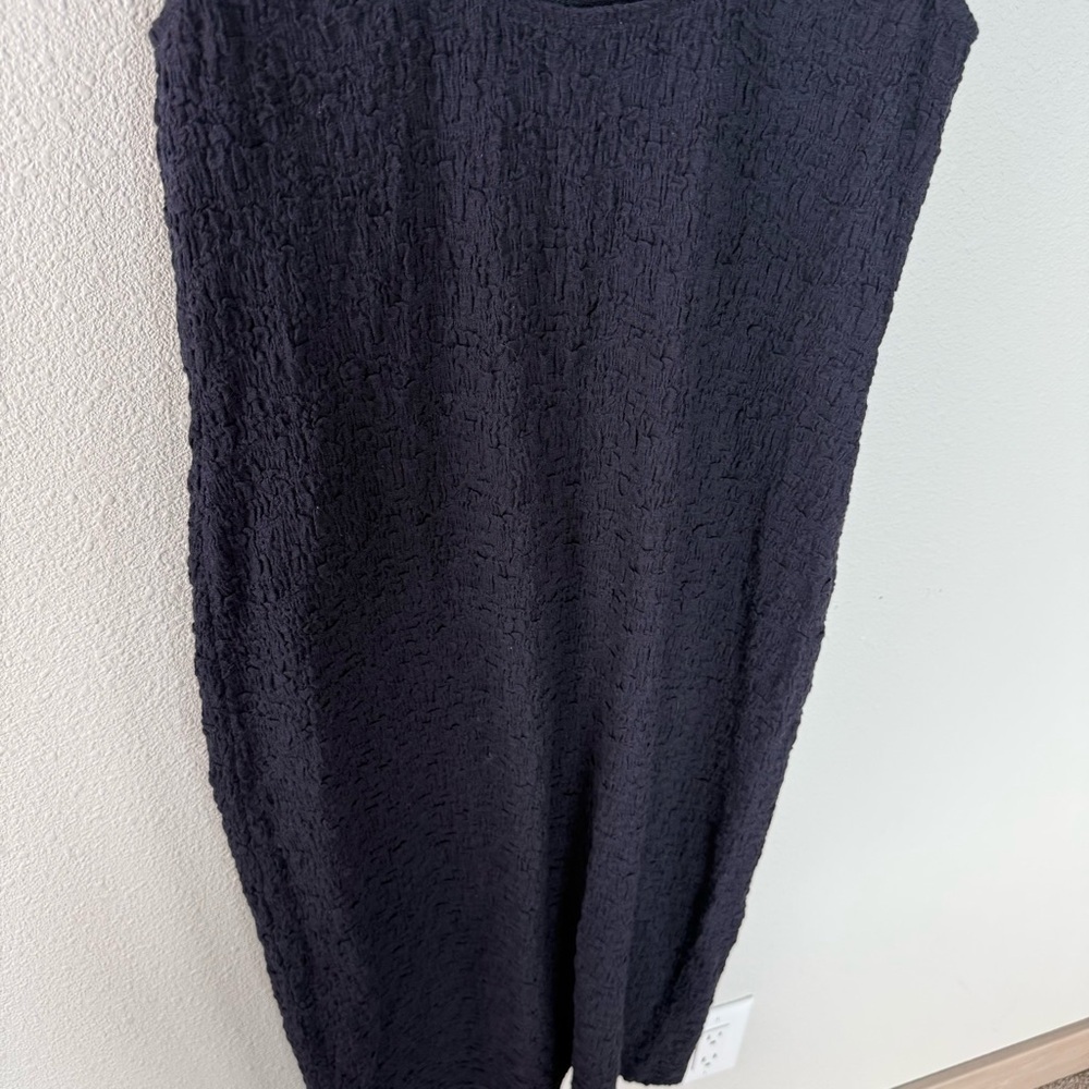 Vince Square Neck Textured Tank Dress Black Business Casual Party Women’s Medium - Picture 12 of 13